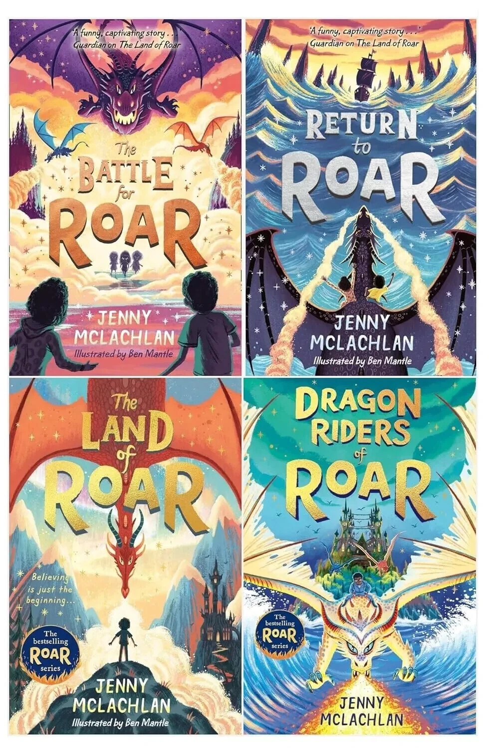 B&Q -  The Land Of Roar Series 4 Books Collection Set By Jenny Mclachlan (Land Of RoarReturn To RoarBattle For RoarDragon Riders Of - Image 5