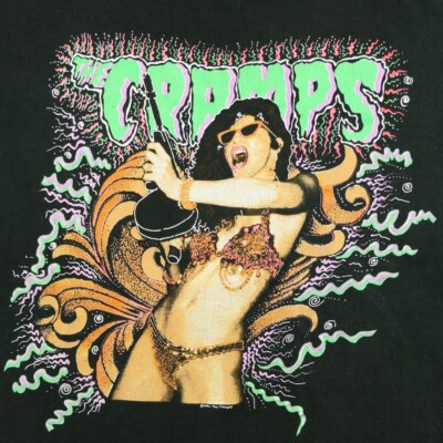 Vintage 1990 The Cramps Stay Sick Tour  Cotton Black All Size Unisex Shirt TU118
