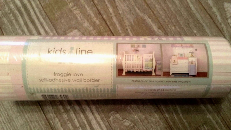 Borde de pared autoadhesivo Kidsline Froggie Love Collection 10 yardas Rollo Foto 2 de 2