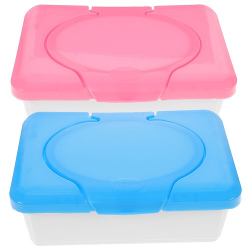 2 Pcs Diaper Wipes Case Baby Wipe Holder Wet Tissue Storage Box Wet Tissue Case