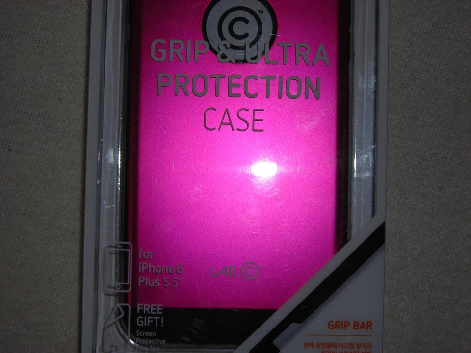 Lab C 握把和 Ultra 保护壳 适用于 iPhone 6 Plus 5.5 英寸 - 热粉色 - 全新带盒 — 第 3/3 张图片