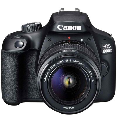 Canon EOS 3000D 18.0 MP Digital SLR Camera with 18-55mm EF-S f/3.5-5.6 Lens
