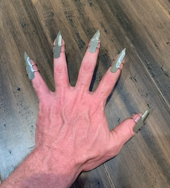 BDSM Primal Garras Ajustable Acero Inoxidable Torcido Fetiche Foto 2 de 4