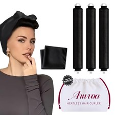 Heatless Hair Curler Heatless Curls Overnight Heatless Blowout 3 Rods Black