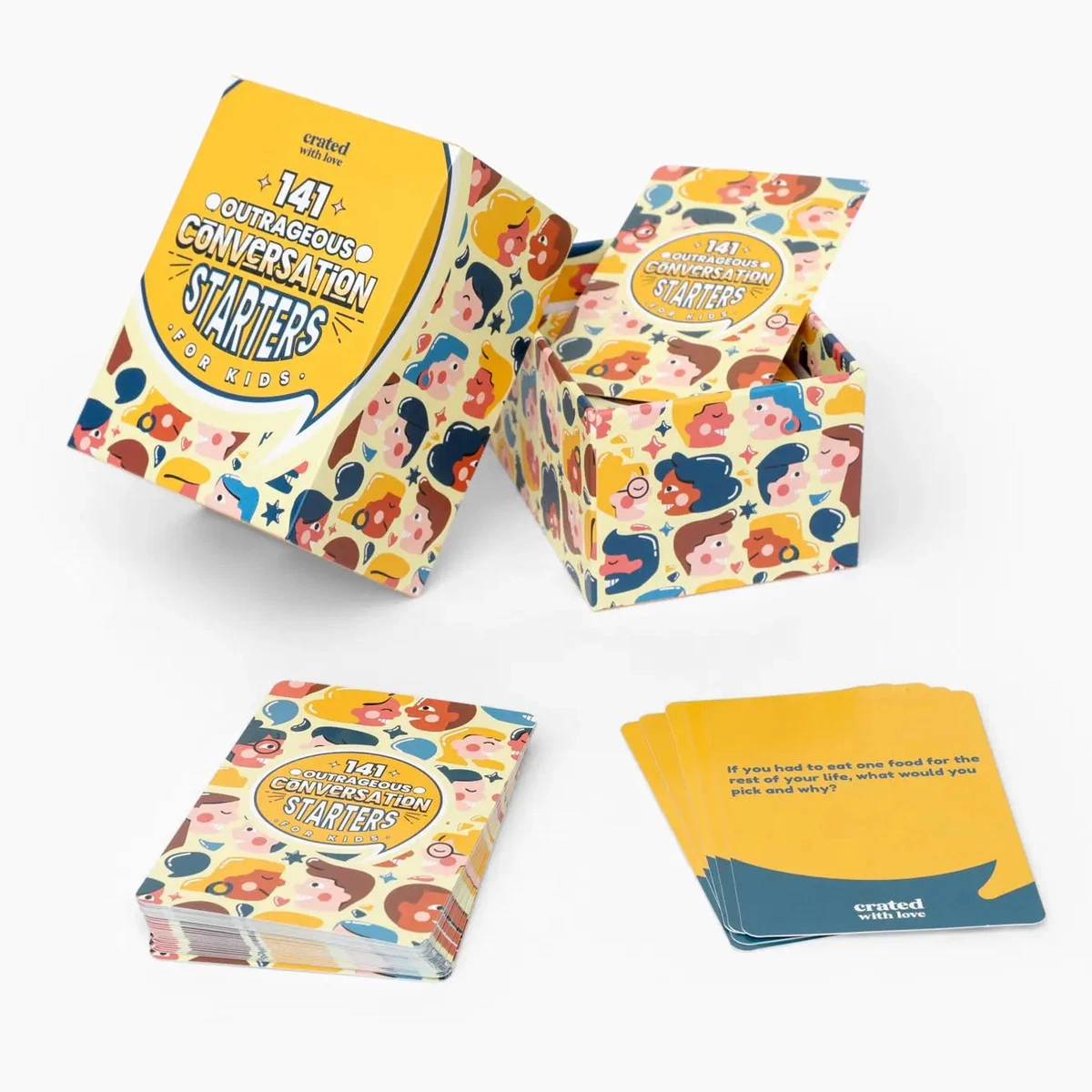 141 iniciadores de conversación escandalosos para niños gran diversión familiar 6+ juego de cartas