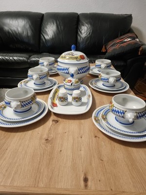Bayerisches Weißwurst-Service Seltmann Weiden Compact Bayern''   König Ludwig II 