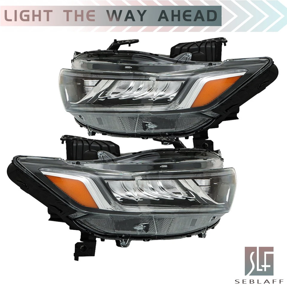 For Honda Accord 2018-2020 Front Headlight Halogen W/LED DRL Signal Assy RH&LH - Image 3 of 4
