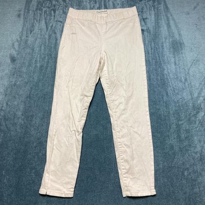 Aeropostale Bree Cropped Pants Womens Medium Light Pink Cotton Stretch Pull On