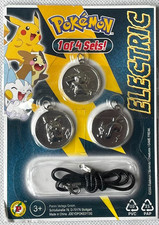 Pok&eacute;mon Electric 3 Metall Anh&auml;nger Kette Pikachu Panini 1 of 4 Sets NEU OVP