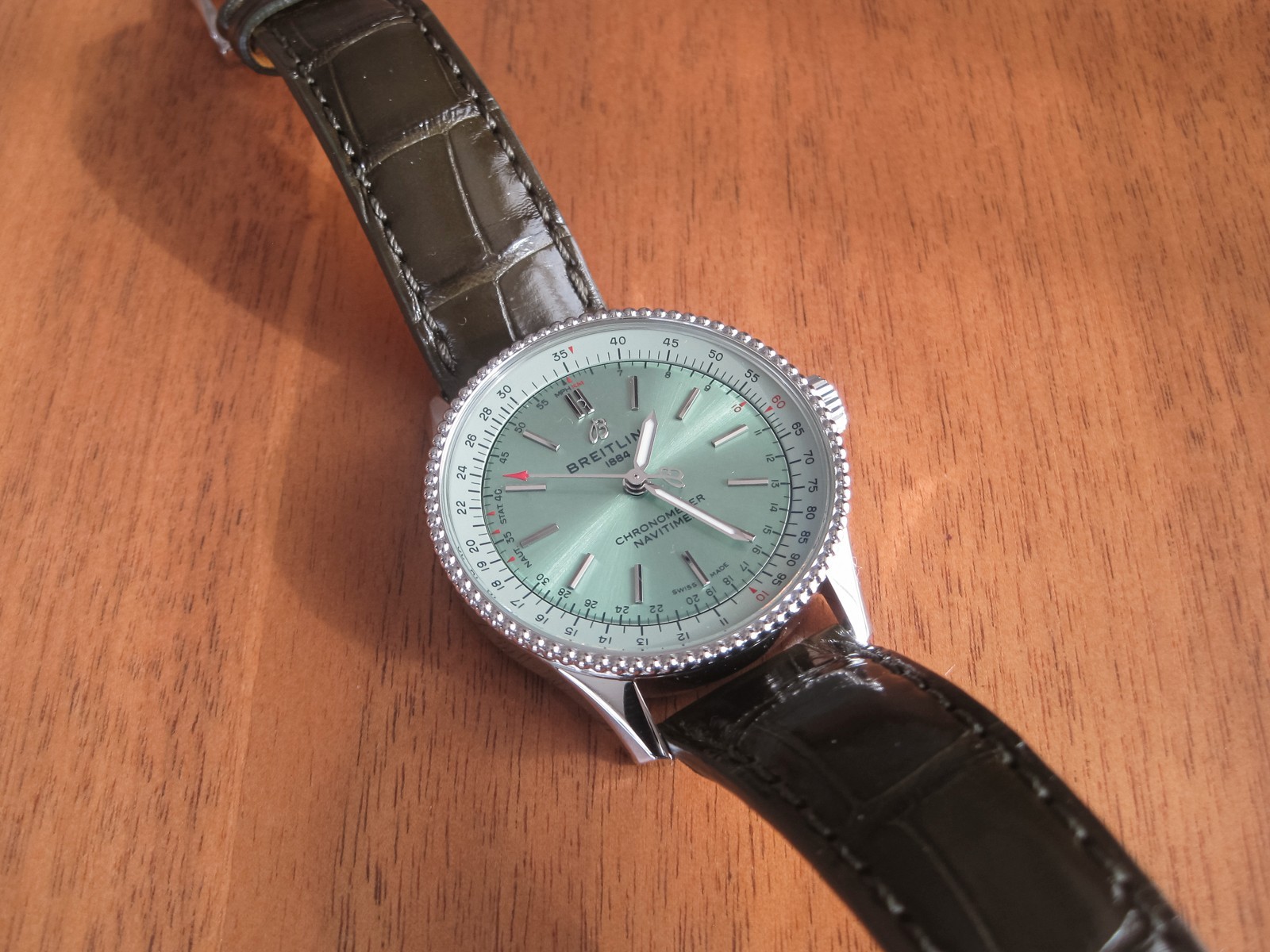 Breitling Navitimer Automatic 35mm Watch - Green … - image 1