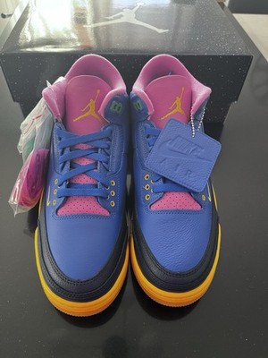 Air Jordan 3 Retro OG 'Brazil' Racer Blau und Rosa
