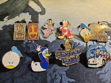 Donald Duck Disney Pin Trading Lot Of 9 Hidden MIckey