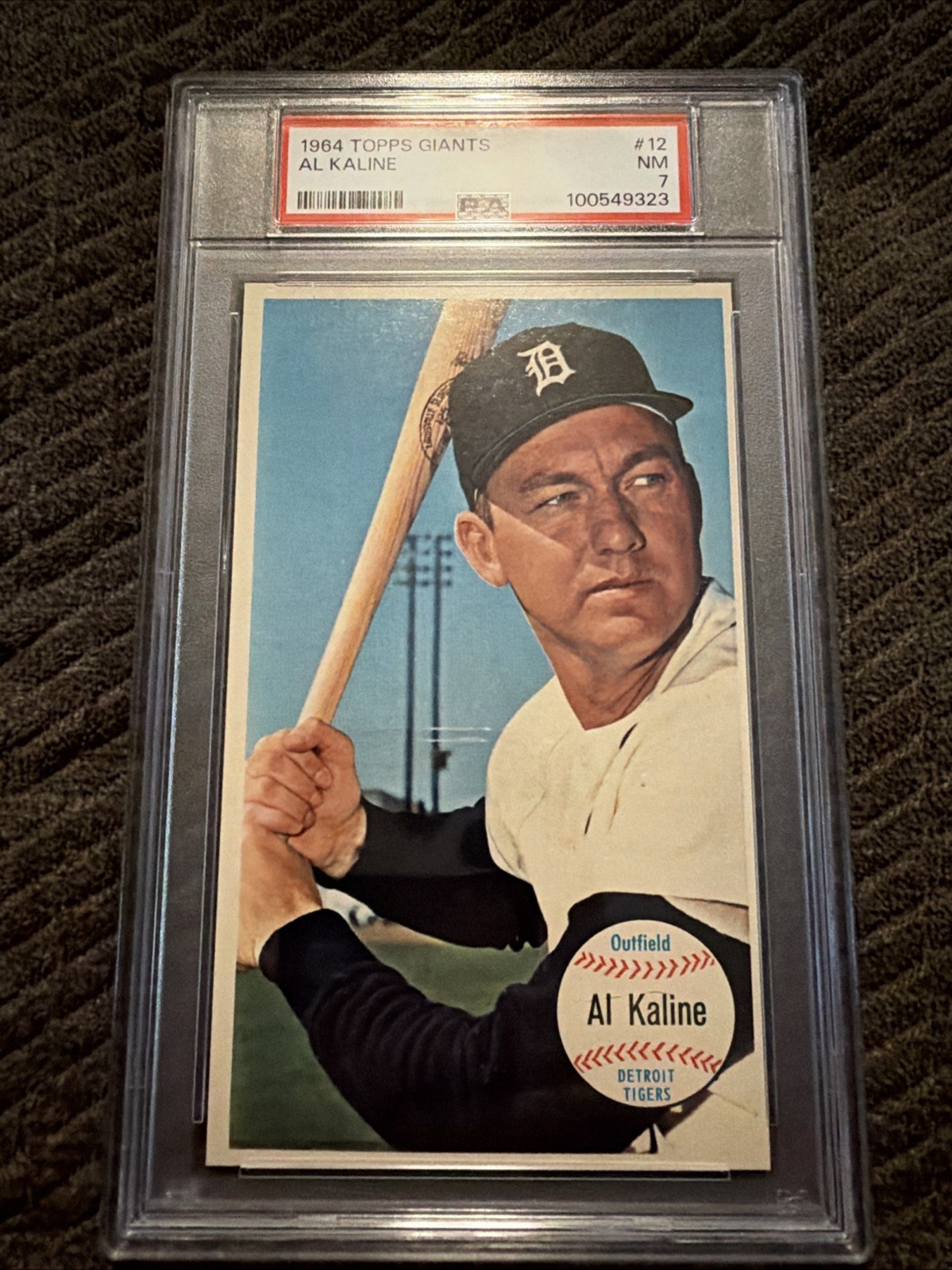 1964 TOPPS GIANTS #12 AL KALINE PSA 7 NM