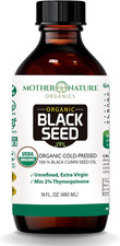 Mother Nature Organic Black Seed Oil  Cold Pressed Nigella Sativa 16 Oz
