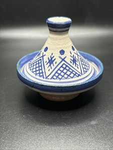 VTG decorative or serving Moroccan ceramic tajine pot traditional Fez style
