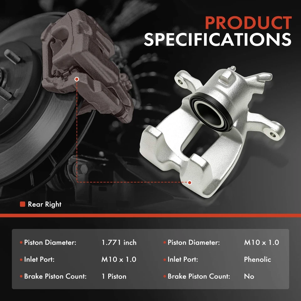 Pinza de freno trasera derecha con 1 pistón para Land Rover Range Rover 2010 2011 2012 Foto 2 de 4