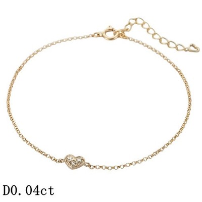 Ponte Vecchio Heart motif Bracelet Diamond 750PG P0063244