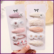 5Pcs/Set Mini Baby Girl Hair Clip Cute Floral Bow Bunny Princess Hairpin for
