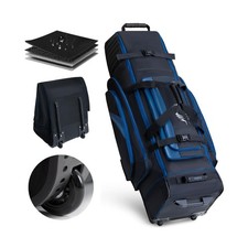 UNIHIMAL Soft-Sided Golf Travel Bag Cover with Wheels, 1680D Material with Pa...