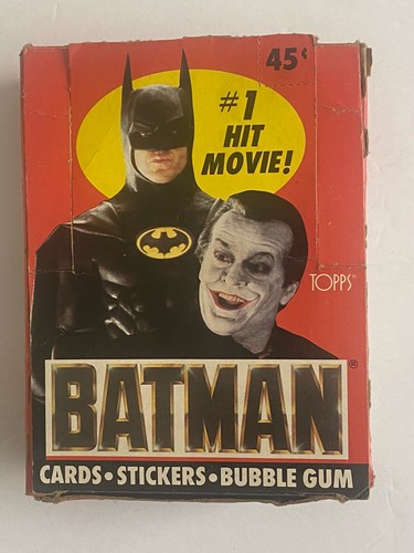1989 Topps Batman Serie 1 Karten Sticker Bubble Gum in Box 36 Packs Box