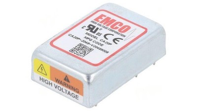 5904006755436 Przetwornica DC/DC 1W 12VDC / 0-2kVDC 5mA THT CA20P XP Power
