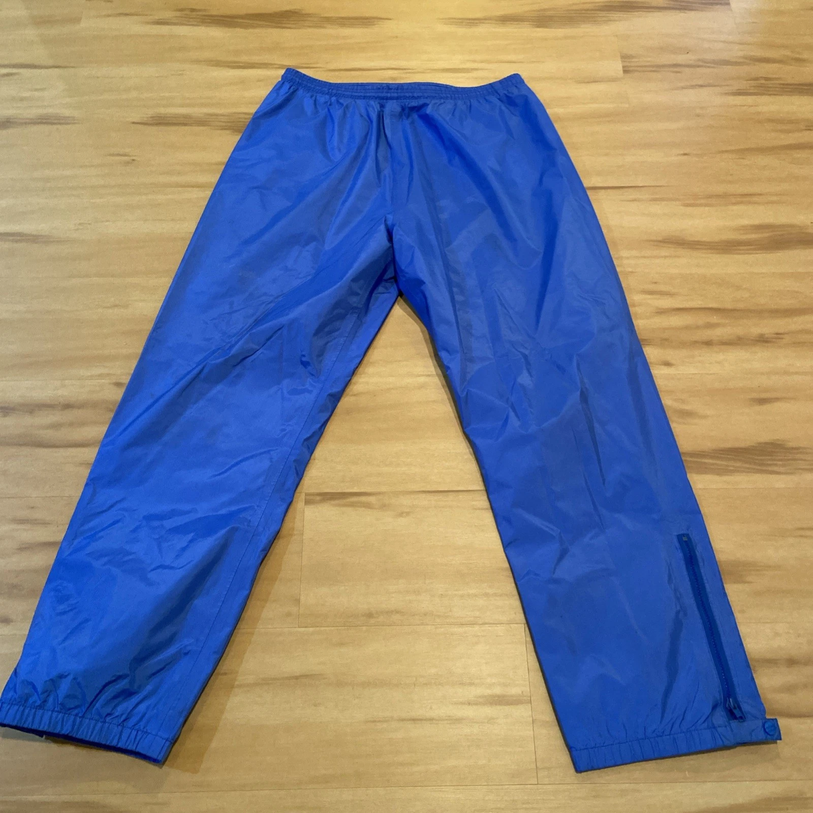 VINTAGE LL Bean Blue Men’s Large Goretex Packable Pants Rain Wind Hiking Skiing
