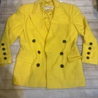 ESCADA SIZE 40 Us 8/10 WOMANS YELLOW BLAZER Jacket