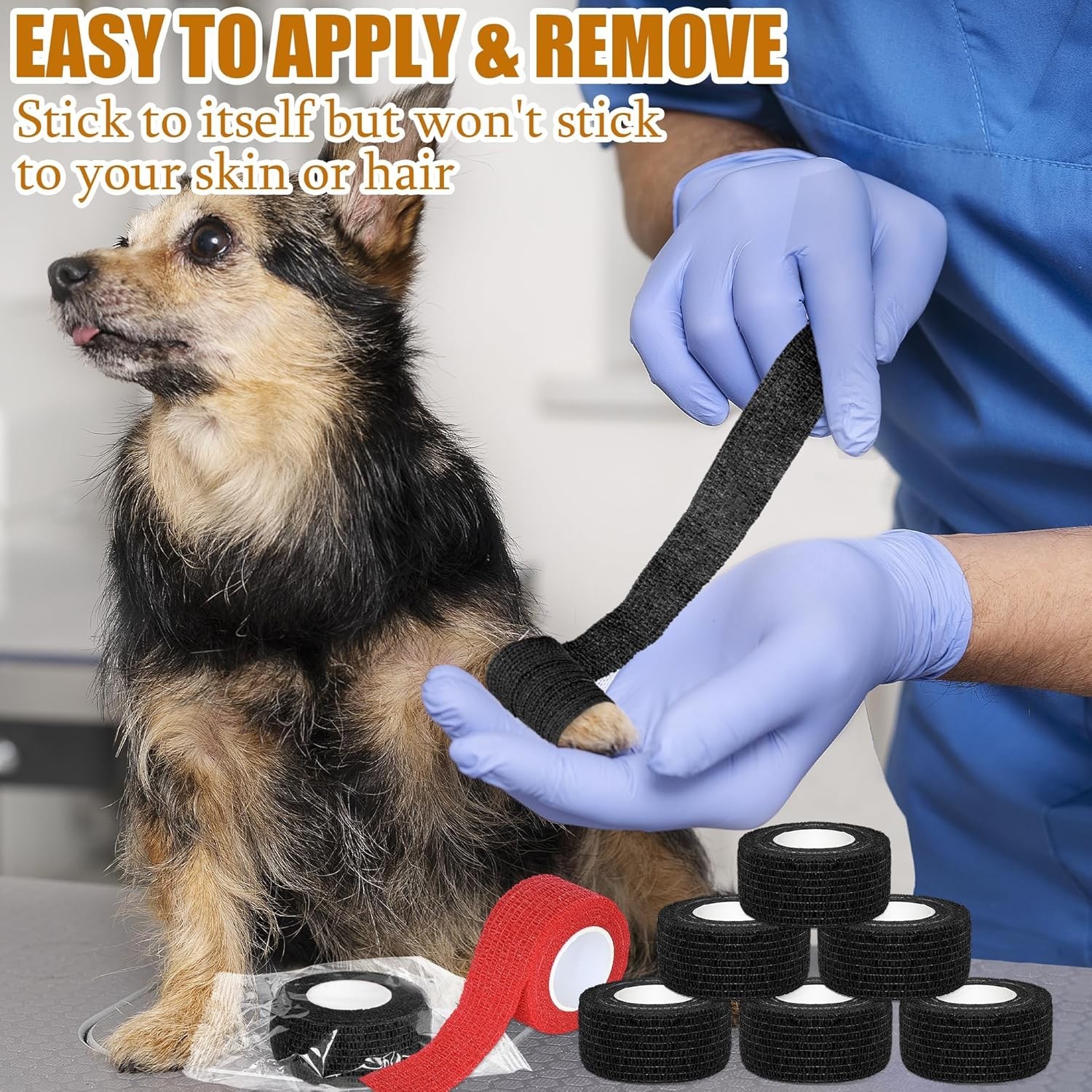 1/6 Pack Black Athletic Sports Tape, Very Strong Adhesive and Hypoallergenic