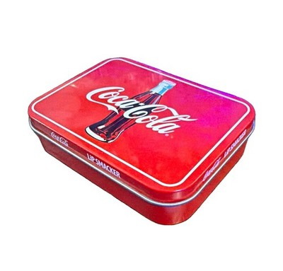 2020 Coca Cola Lip Smacker 4 Pc Set Tin Coke Cherry Vanilla Sprite Complete