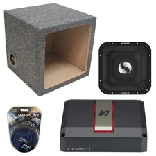 Kicker 15" 49L7X151 Subwoofer 2000W w/ 51LX12501 Amp & Sealed Single Sub Box