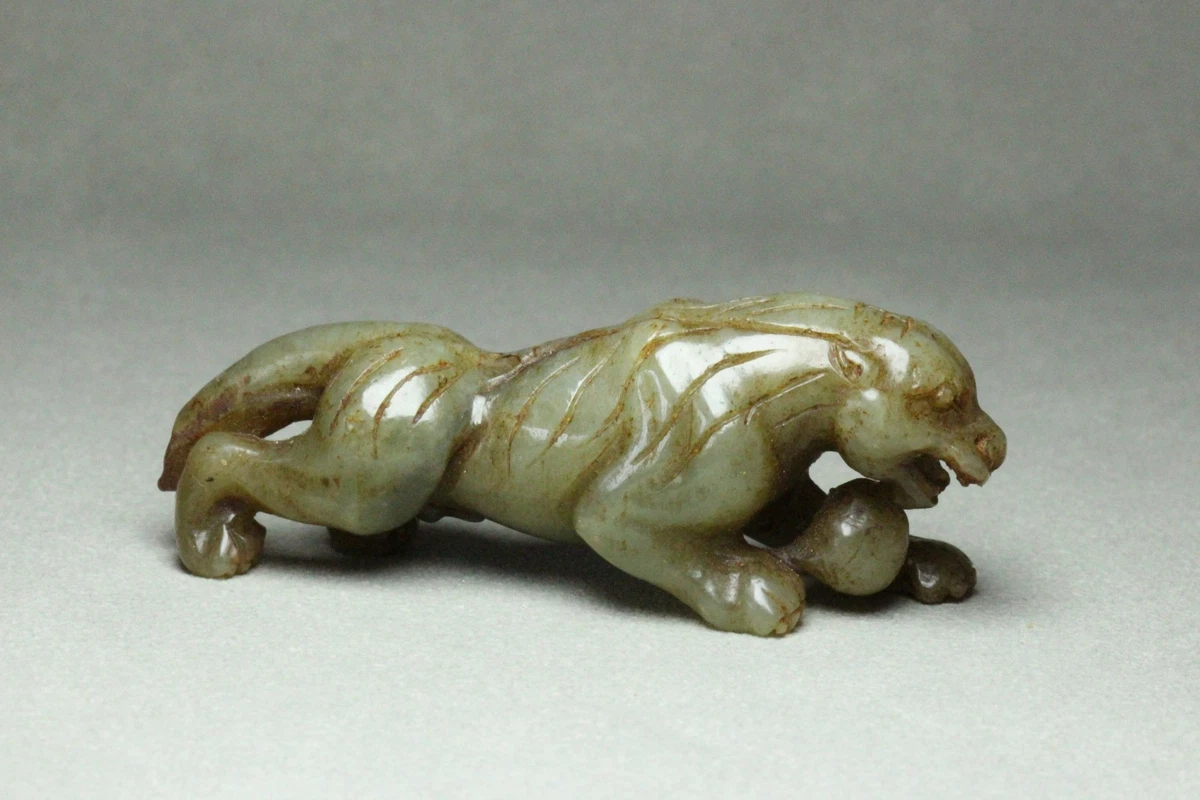 Tiger 玉中国风雕像、雕像| eBay