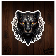 Cool Black Panther Cat - Vinyl Decal Sticker - Car Window Laptop - ebn11216