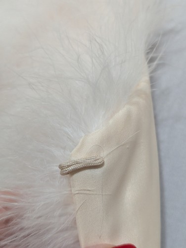 Annabelle New York BHLDN Women Blush Ivory Marabou Feather Bolero Jacket Shrug L - Picture 6 of 15