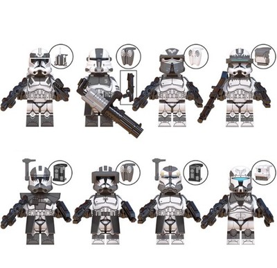 Star Wars 8 Minifiguren Set Klemmbausteine Custom MOC Stormtrooper Bricks