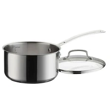 Cuisinart Advantage Pro Series 2.5 Qt Stainless Steel Saucepan with Tempered Gla