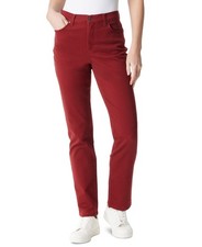 Gloria Vanderbilt Women's Amanda Hi-Rise Straight Corduroy Pants- Garnet Gem - 6