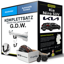 Für KIA Niro SUV I Typ DE Anhängerkupplung abnehmbar +eSatz 13pol 16-22 NEU