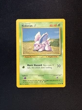 Nidoran M 055/102 - Base Set - Regular - Unlimited - WOTC - Pokémon TCG - LP