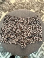 Victoria's Secret Thermal Lounge PJ Shorts Size XLPockets Pajama Bottoms Leopard