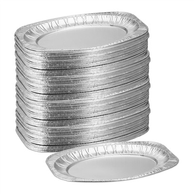 Servierplatten Alu Partyplatten Catering Platten Aluteller Wurstplatte 100er Set
