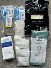 Lot of 8 Diabetic Socks Men's Sz L 10-13 New