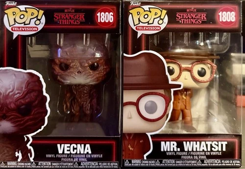VECNA 1806 & MR. WHATSIT 1808 Funko Pop STRANGER THINGS Set SOLD OUT w/Protector