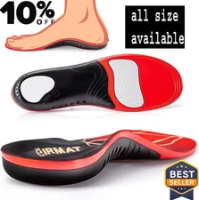 Plantar Fasciitis High Arch Support Insoles for Men Women, Arch Support Inserts.