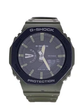 CASIO G-SHOCK Analog Quartz Watch Black Khaki Shock-Resistant Excellent JAPAN