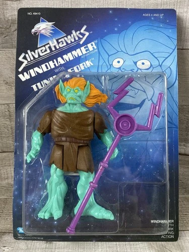 80s Vintage Kenner SilverHawks - Windhammer - New on Unpunched Card - Excellent!