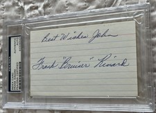 Frank Bruiser Kinard-SIGNED Index Card-PSA/DNA!-NFL HOF-1930s-1940s Star! COA