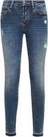 Mavi Damen Jeans Adriana Mid-Rise,Super Skinny Mid Distressed Glam Blau, W25 L30
