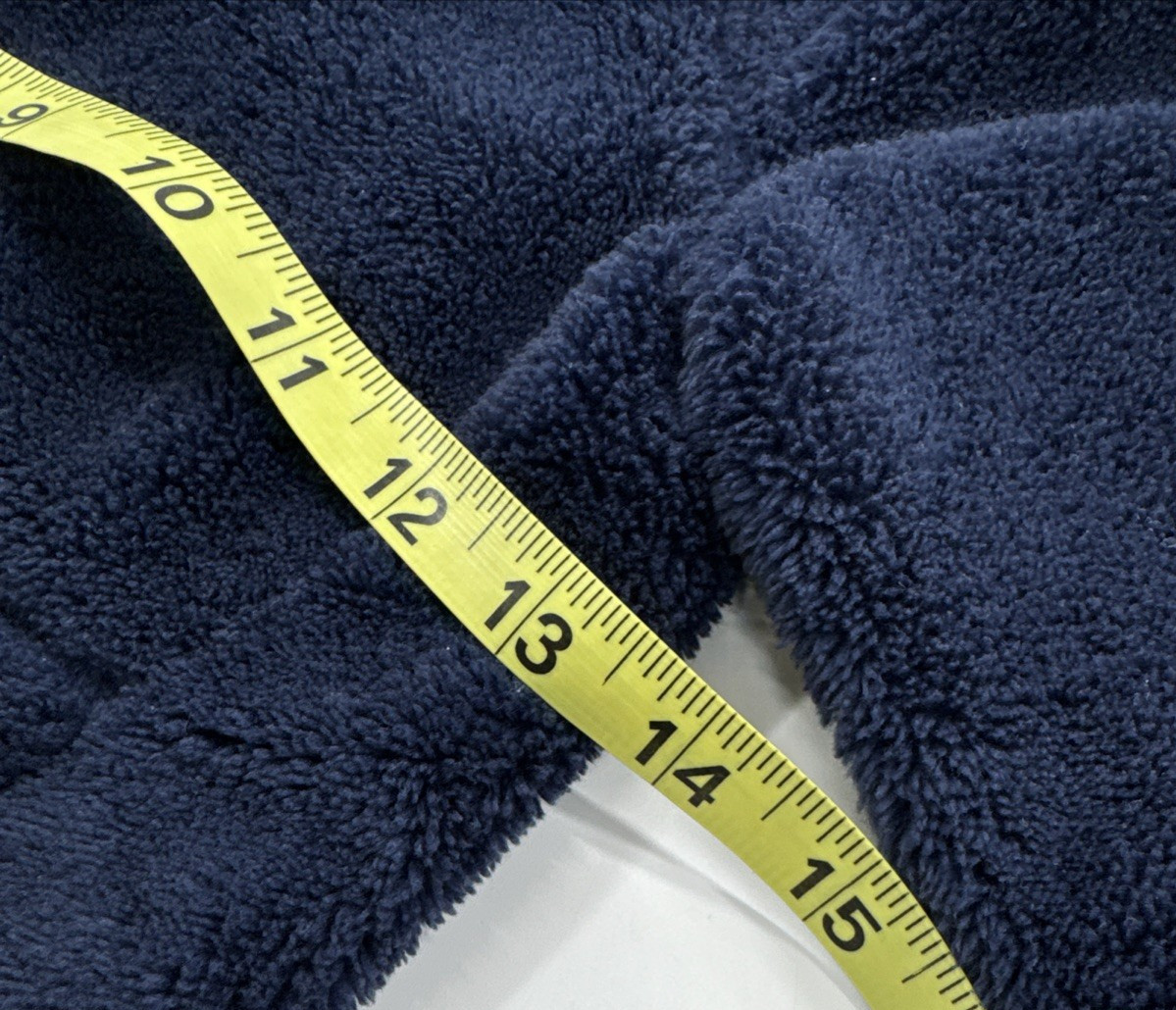 LL Bean Fleece Jacket with Ears Boys 4T Blue Teddy Bear Zip Hi-Pile thumbnail 5