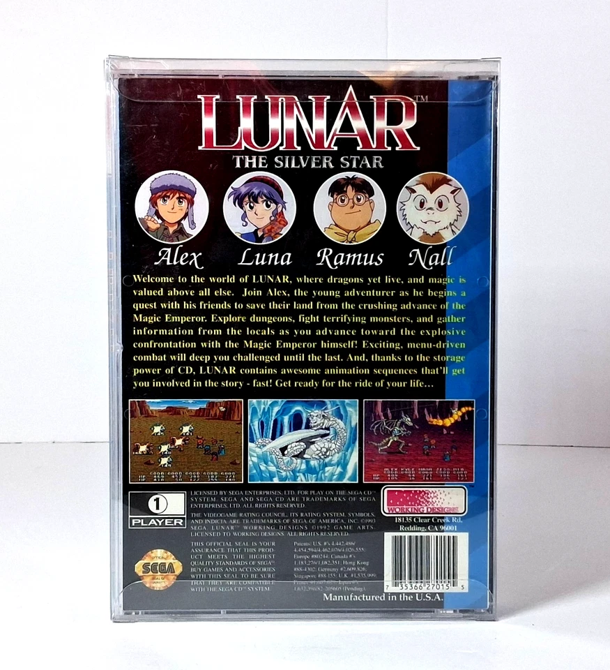 Lunar: The Silver Star (Sega CD, 1993) CIB Tested - Image 3 of 4