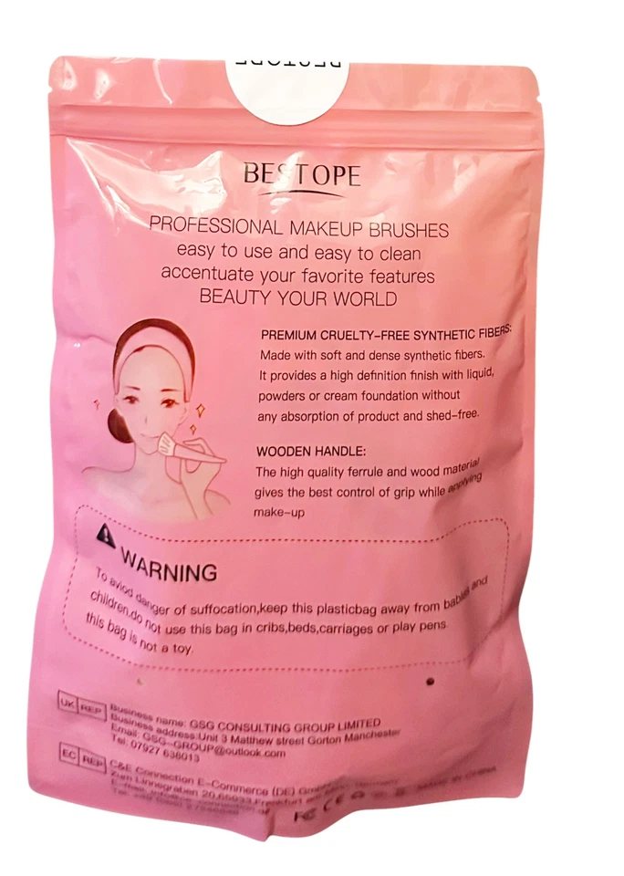 Juego de 16 brochas de maquillaje profesionales Bestope Foto 3 de 4